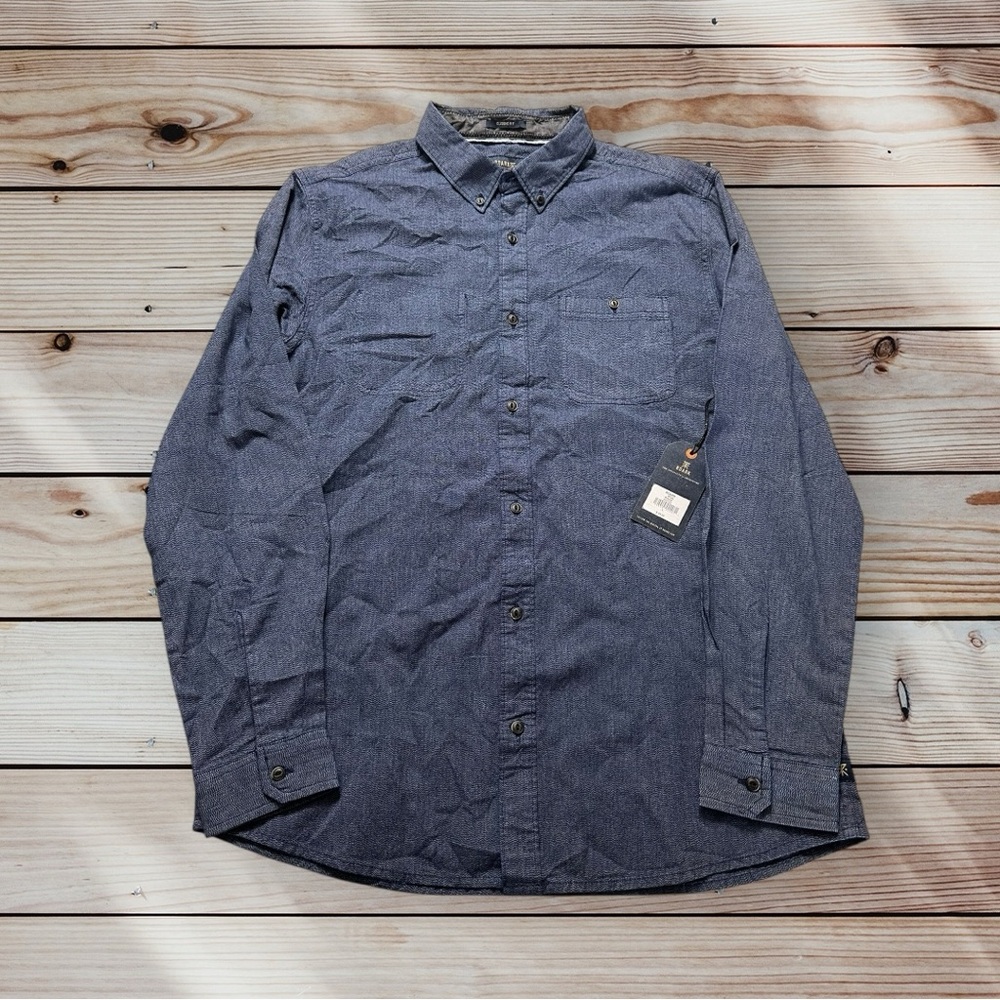Roark The Artifacts Adventure Shirt Men’s Sz L Blue Long Sleeves Classic Fit New
